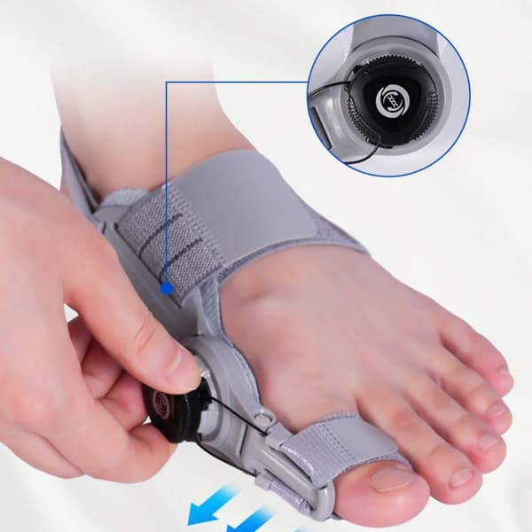 Bunion Korrektor Hallux Valgus GRÅ SORT SPÆNDE GRÅ SORT gray black buckle