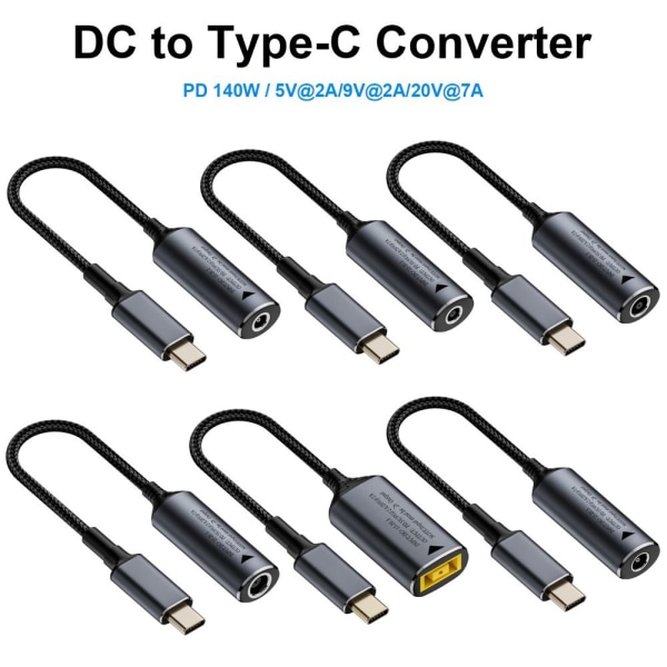 DC til Type C Converter Laptop Ladekabel 5,5X2,5MM 5,5X2,5MM 5.5x2.5mm