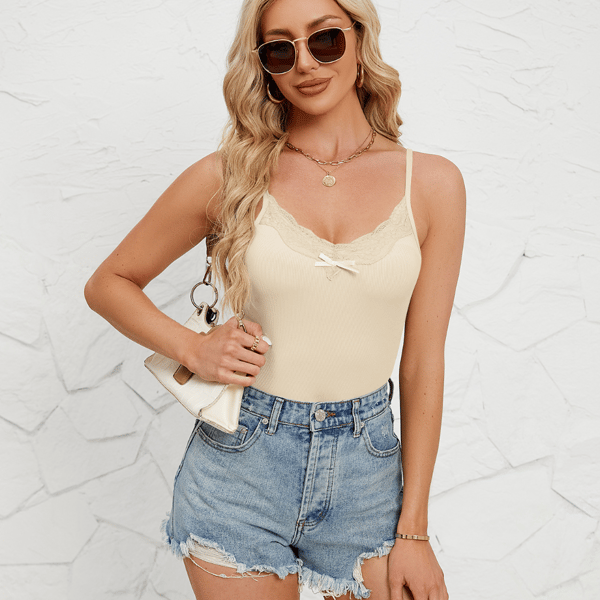 Damväst Linne BEIGE M Beige M