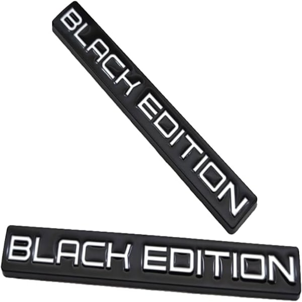 2 st Black Edition bilemblem 3D metall billogotyp märkesdekaler