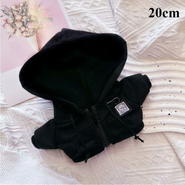 Dukkehættetrøjer Dukke-sweatshirt SORT 20CM Black 20cm