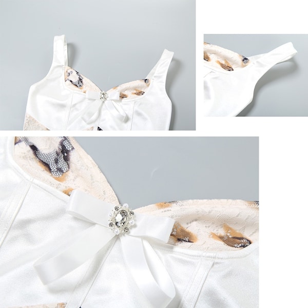 Dametopp med høy midje halvskjørt WHITE S2 2 White S2-2
