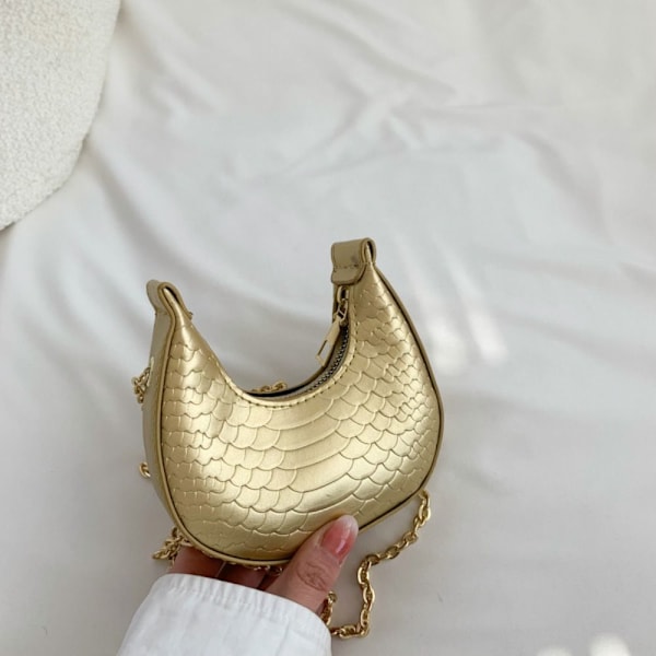 Crossbody-väska Månformad väska GULD gold