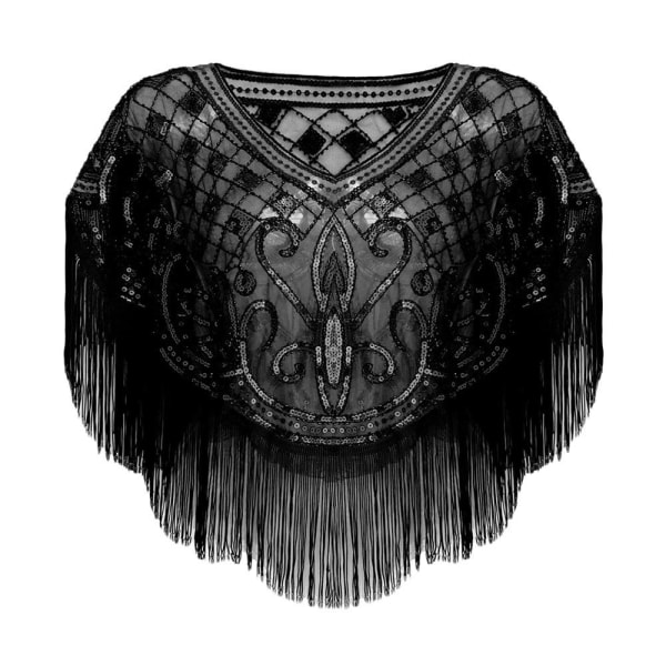 Flapper sjal paljett sjal FARGE 5 FARGE 5 Color 5