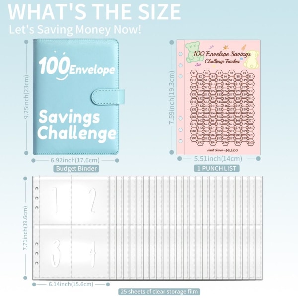 100 Days Savings Challenge Saving Challenge Binder PURPLE Purple