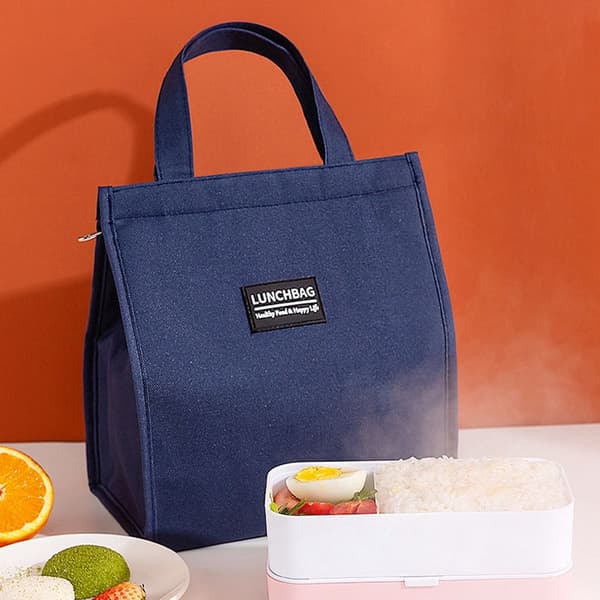 Isolerad Termisk Väska Kylväska Lunchväska BLÅ STOR blue large