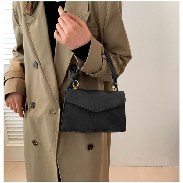 Vintage Handväska Tygväska SVART Black