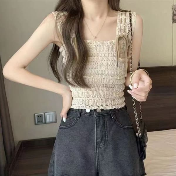 Tanktopp Crop Top HVIT White