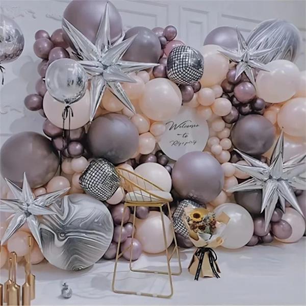 12 stk Explosion Star Ballon Starburst Balloner SORT black