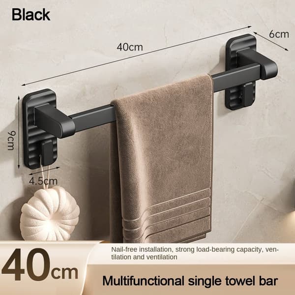 Handdukshållare Klädhållare SVART 40CM TYPE1 TYPE1 black 40cmType1-Type1