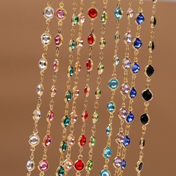 Crystal Beads Chains Halsband Chain 7 7 7