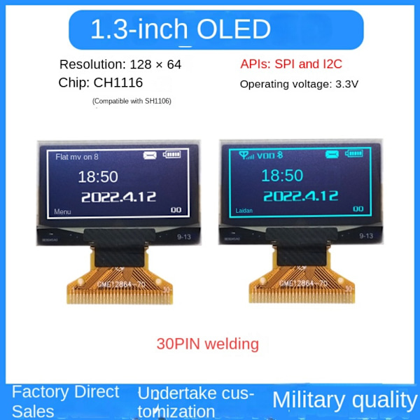 LCD Skjerm Display LCD Skjerm Board HVIT White