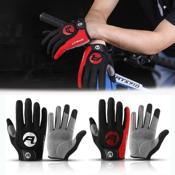 2 stk. Motorcykelkørehandsker Fuld Finger Votter SORT M Black M