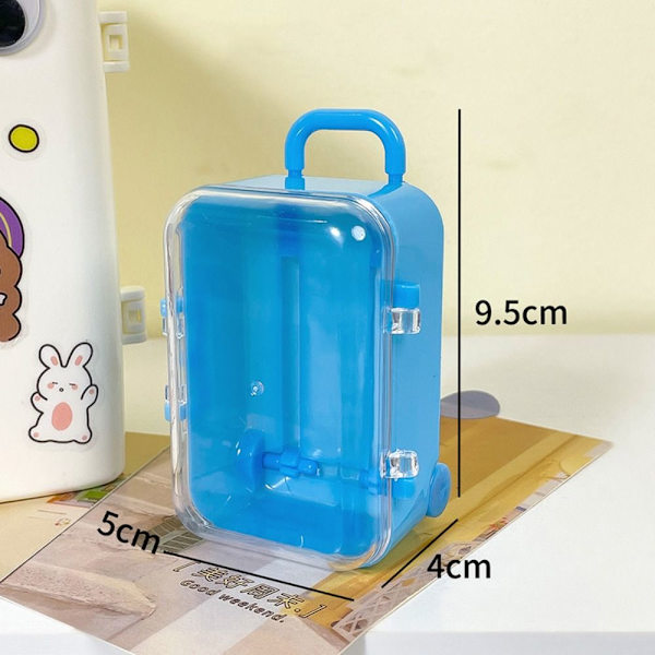 Mini Roller Matkalaukku Pieni Matkalaukku Case BLUE L blue L