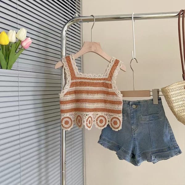 Strikket Tanktop Camisole SORT Black