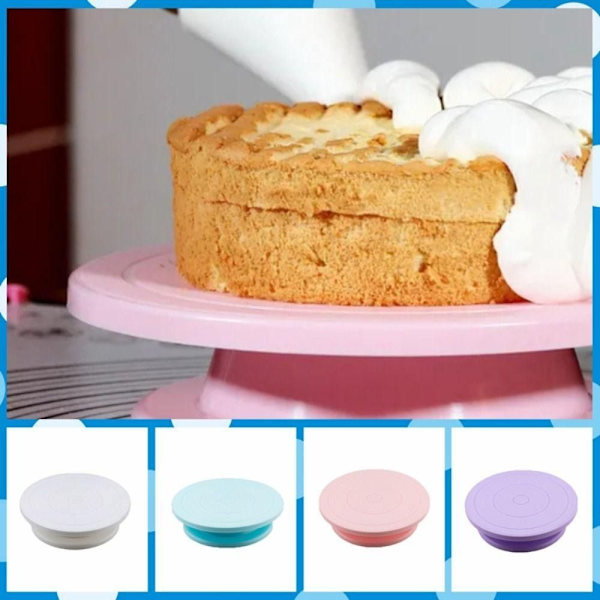 Cake Rotary Bord Mini Fondant Cake Turntable BLÅ blue