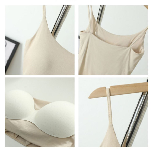Seamless Crop Tops Ermeløse topper KHAKI M khaki M