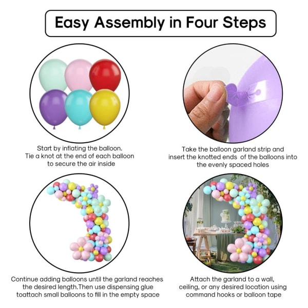 Balloon Garland Arch Kit -kukkailmapallot