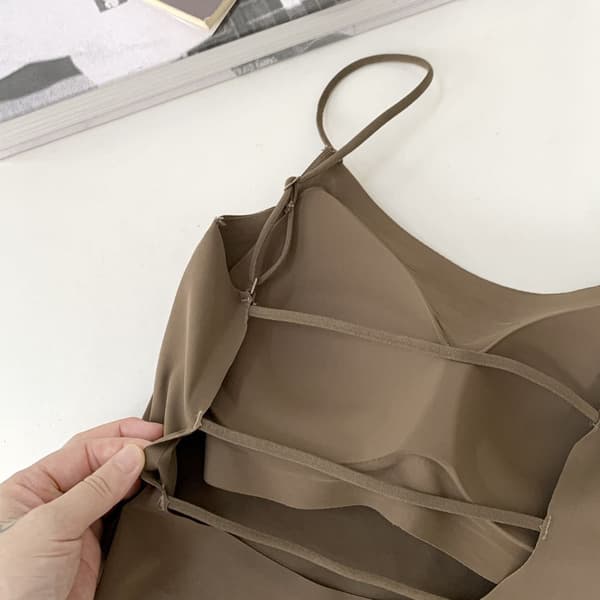 Dame Camisole Stropp Vest BRUN Brown