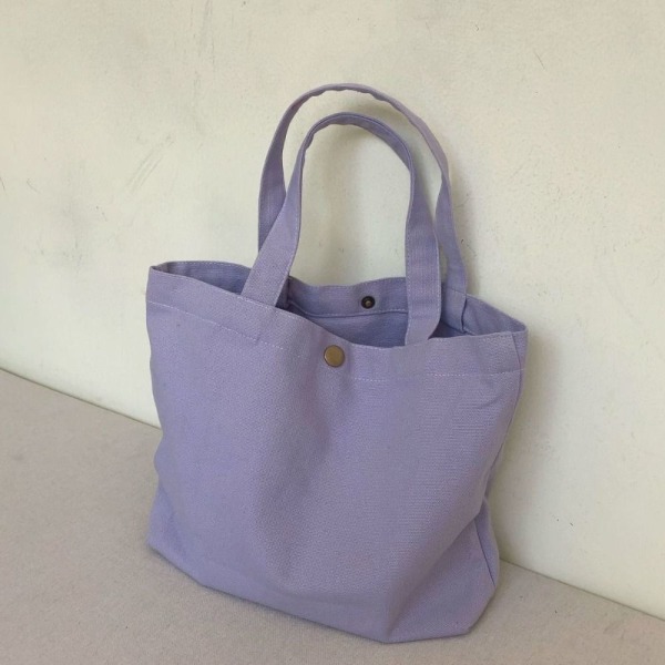 Mini håndtaske Canvas totes taske LILLA L purple L