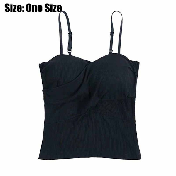 Sexig Camisole Plisserad underkläder Topp SVART black