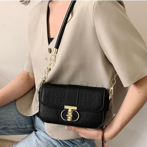 Crossbody- og skuldertaske, SORT black
