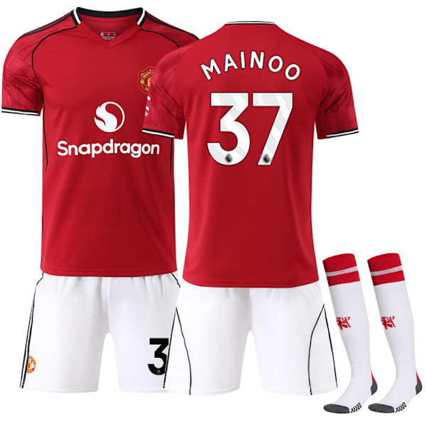 Manchester Unitedin lasten kotipelipaita kaudelle 2025-2026, pelinumero 37 Mainoo Adult M