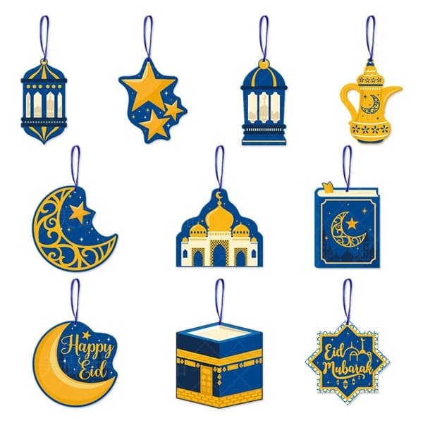 20 stk/pakke Eid Mubarak Hengende Pynt Ramadan