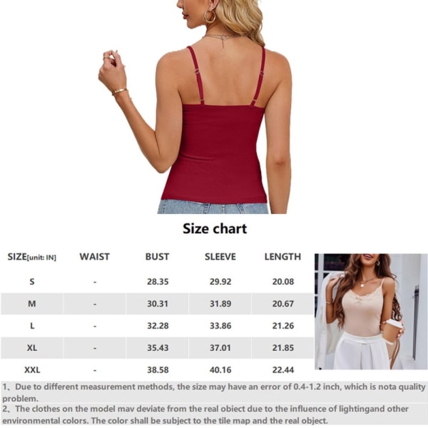 Damväst Camisole WINE RED XL Wine Red XL