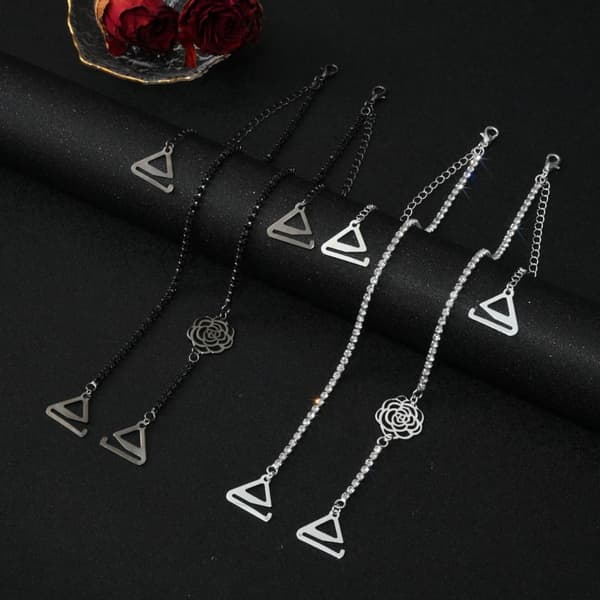 BH Stropper Undertøjsstrop SORT ROSE ROSE Black Rose-Rose