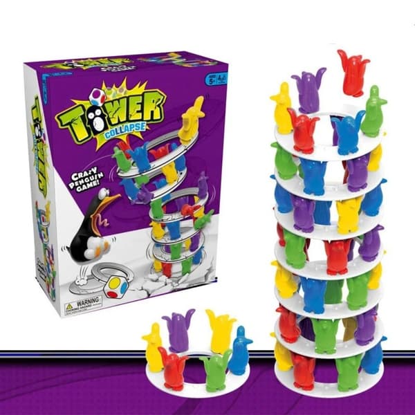 Penguin Crash Tower Balansespill Stablelekesett