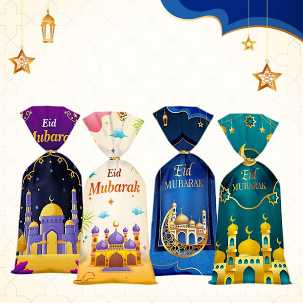 50 stk Eid Mubarak slikposer Eid gavepose A A A