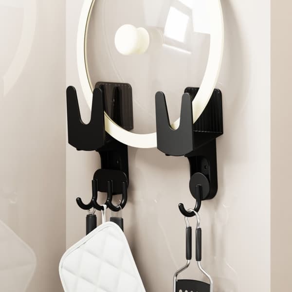 Kattilan kannen pidike MUSTA 1 KOUKKU 1 KOUKKU Black 1 Hook-1 Hook