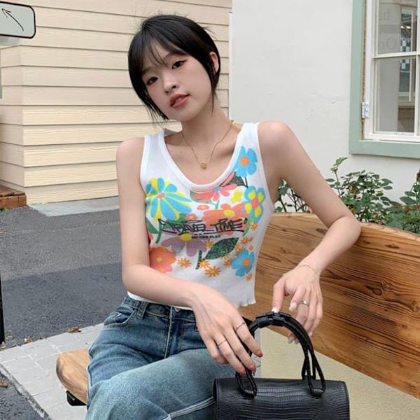 Crop Tops Vest T-Shirts APRIKOS Apricot