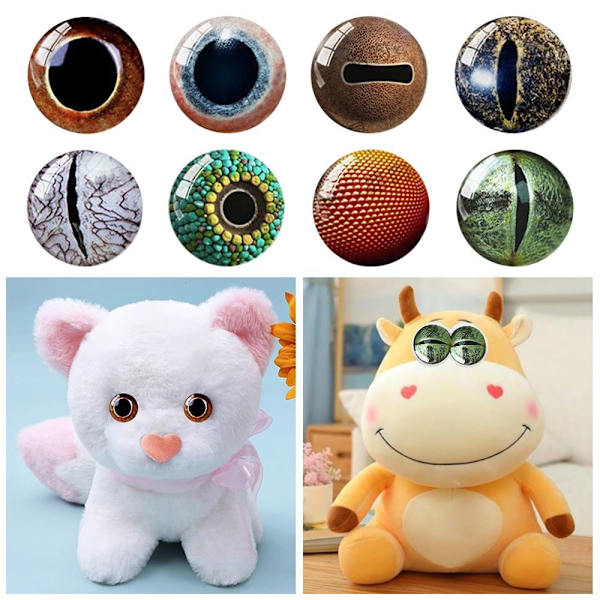 20 stk/10 par Eyes Crafts Eyes Puppet Crystal Eyes 14MM-FARVE 14mm-color random