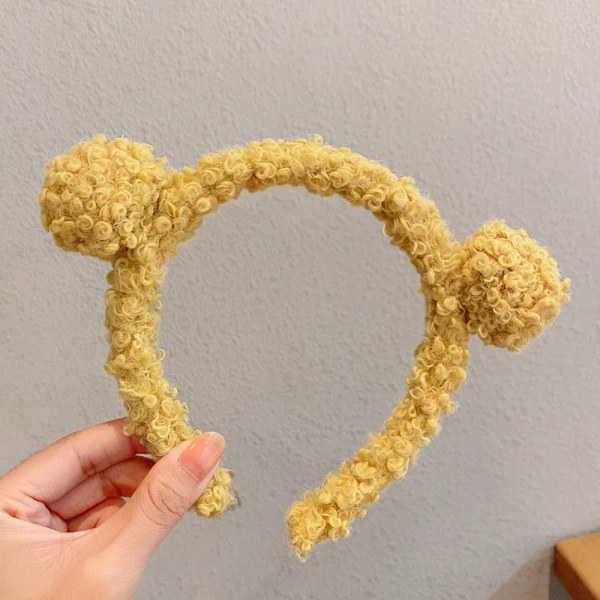 Pehmopääpanta Bear Ears -hiusnauhat KELTAINEN yellow