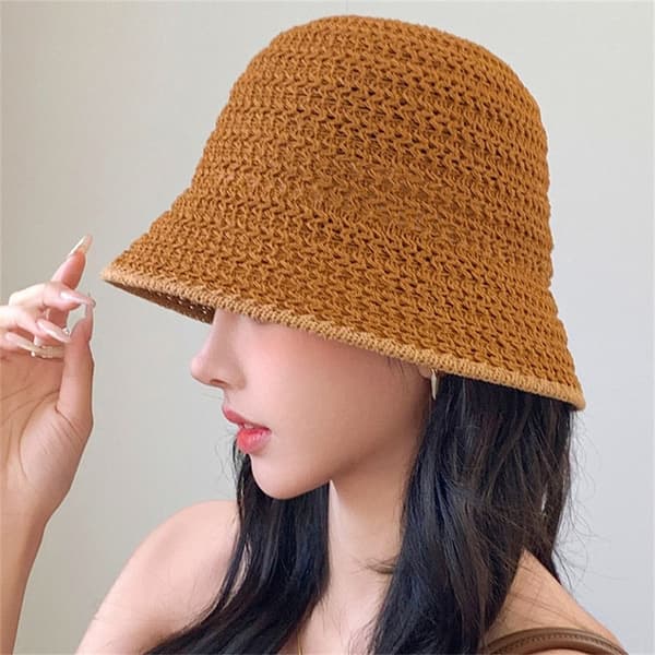 Beige kalastajahattu rantalakki beige