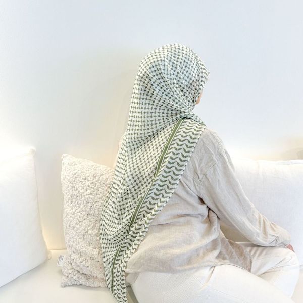 Shemagh Scarf Plaid Shawl VIHREÄ green