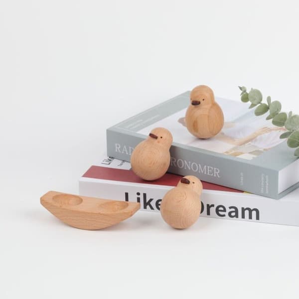 Träanka Ankfigurer Ankdekoration