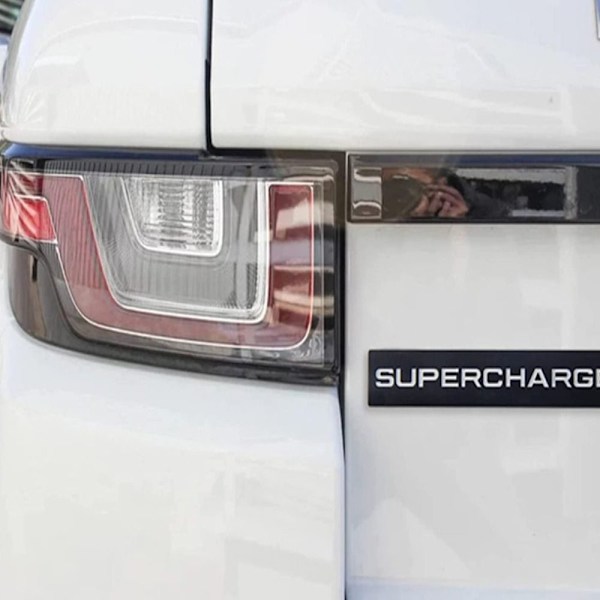 2st metall Supercharged logotyp Bilemblem Auto Badge Bakre Trunk