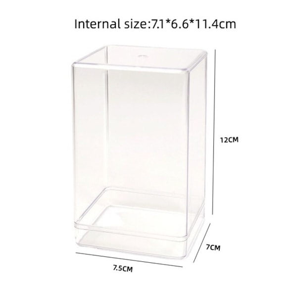 Förvaringsbox Docka Display Box TRANSPARENT L transparent L