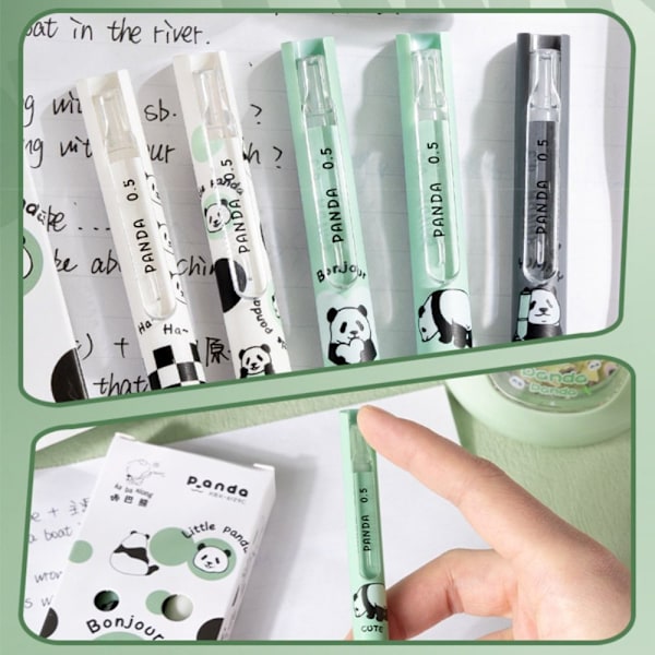 5 STK/SÆT Gel Pen Neutral Pen SORT BLÆK PEN SORT BLÆK PEN Black Ink Pen