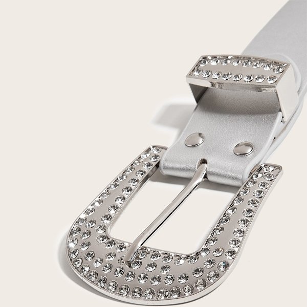 Strass Bälte Strass Rem VIT White