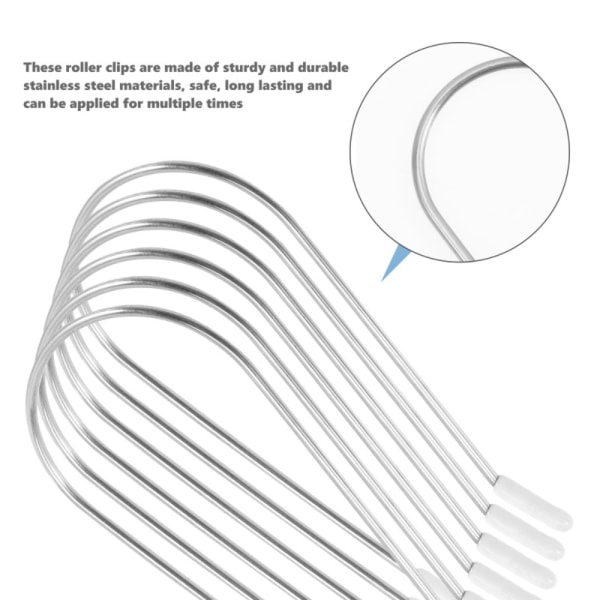 Ersättningsspänne för heta papiljor Hotprullarklämma 8 st 3 8 st 3 8pcs 3