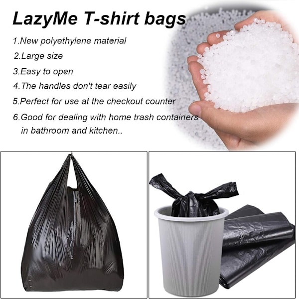 100 stk T-shirt Tasker Indkøbstaske Plastposer