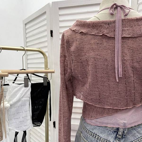 Top Cardigan Sæt Camisole BLÅ Blue