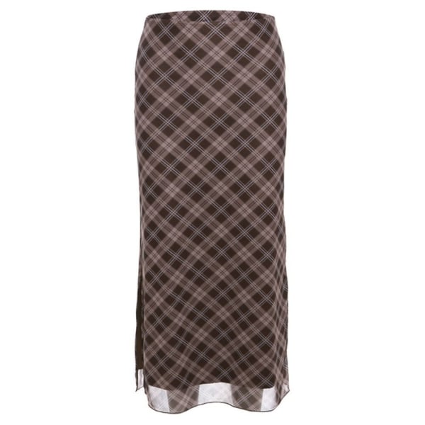 Pennskjol Wrap-kjol BRUN L Brown L