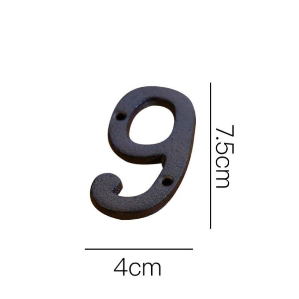 Digital husnummeridentifiering 3D-dimensionell dörrskylt 9 9 9