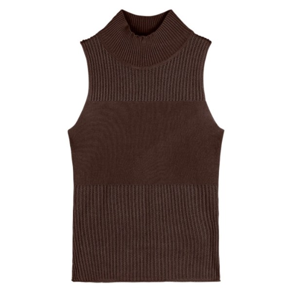 Hollow Sexy Top Knit Top KAFFE Coffee