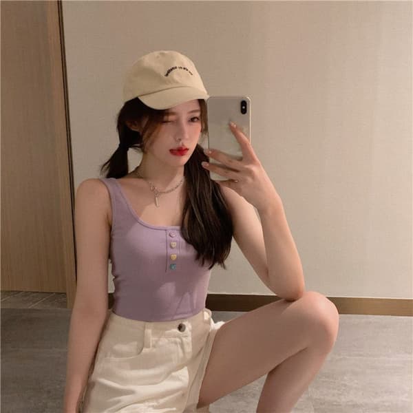 Seksikäs Sling Crop Top SININEN Blue